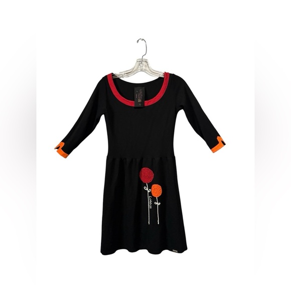 NWOT, Lolitas & Lolos, Black Dress With Floral Design, Small π - Picture 3 of 10